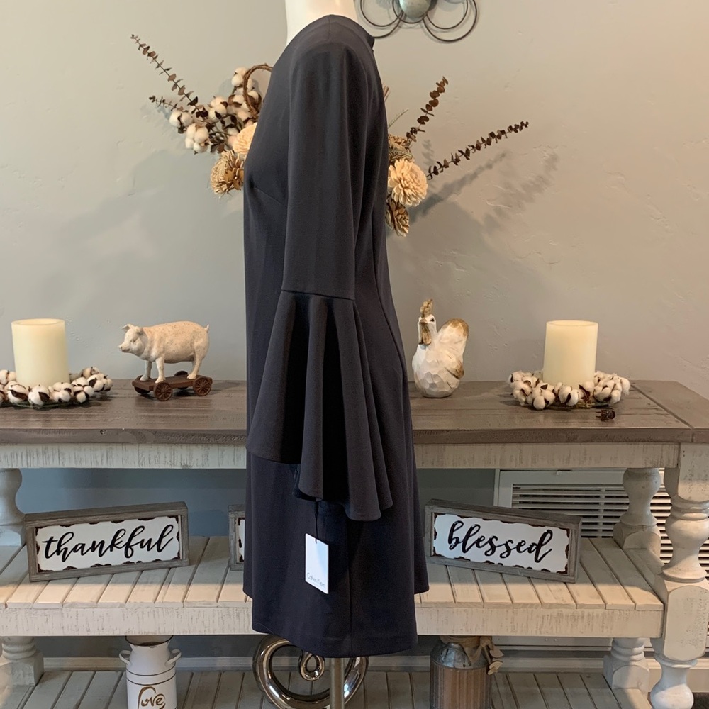 Calvin Klein Charcoal Grey Long Sleeve Dress - Picture 3 of 6